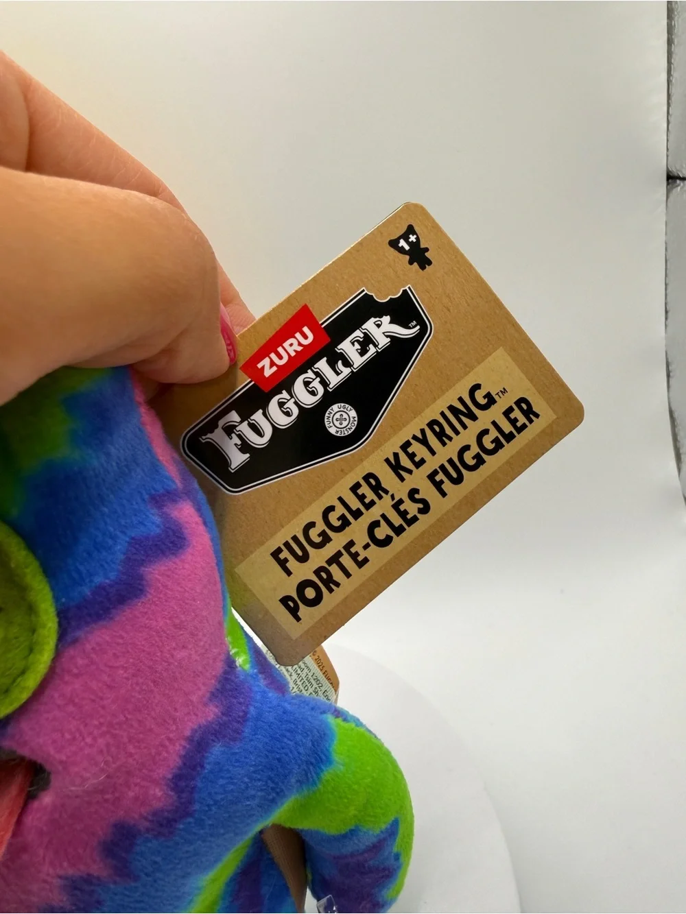 NWT ZURU Fuggler Funny Ugly Monster Keyring - Tie Dye Plush - Picture 4 of 4